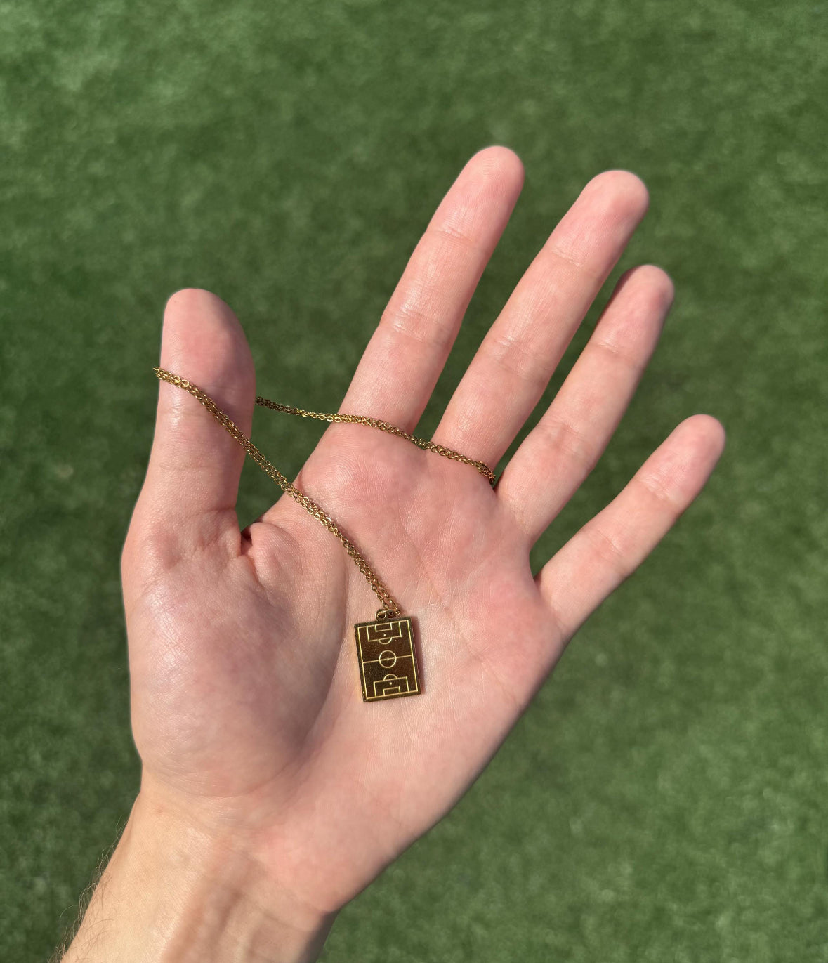Soccer/Football Field Necklace – Gold