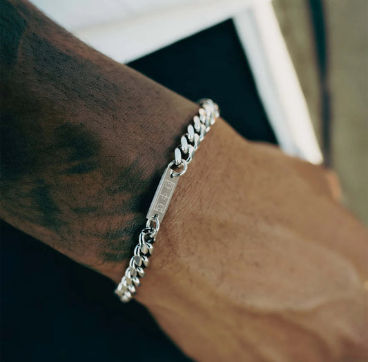 Cuban Soccer Bracelet – Silver