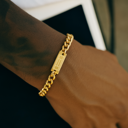 Tennis Cuban Link Bracelet — Gold