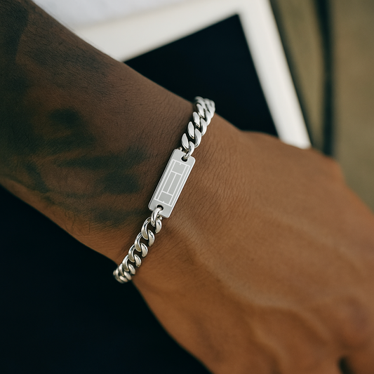 Tennis Cuban Link Bracelet(Silver)