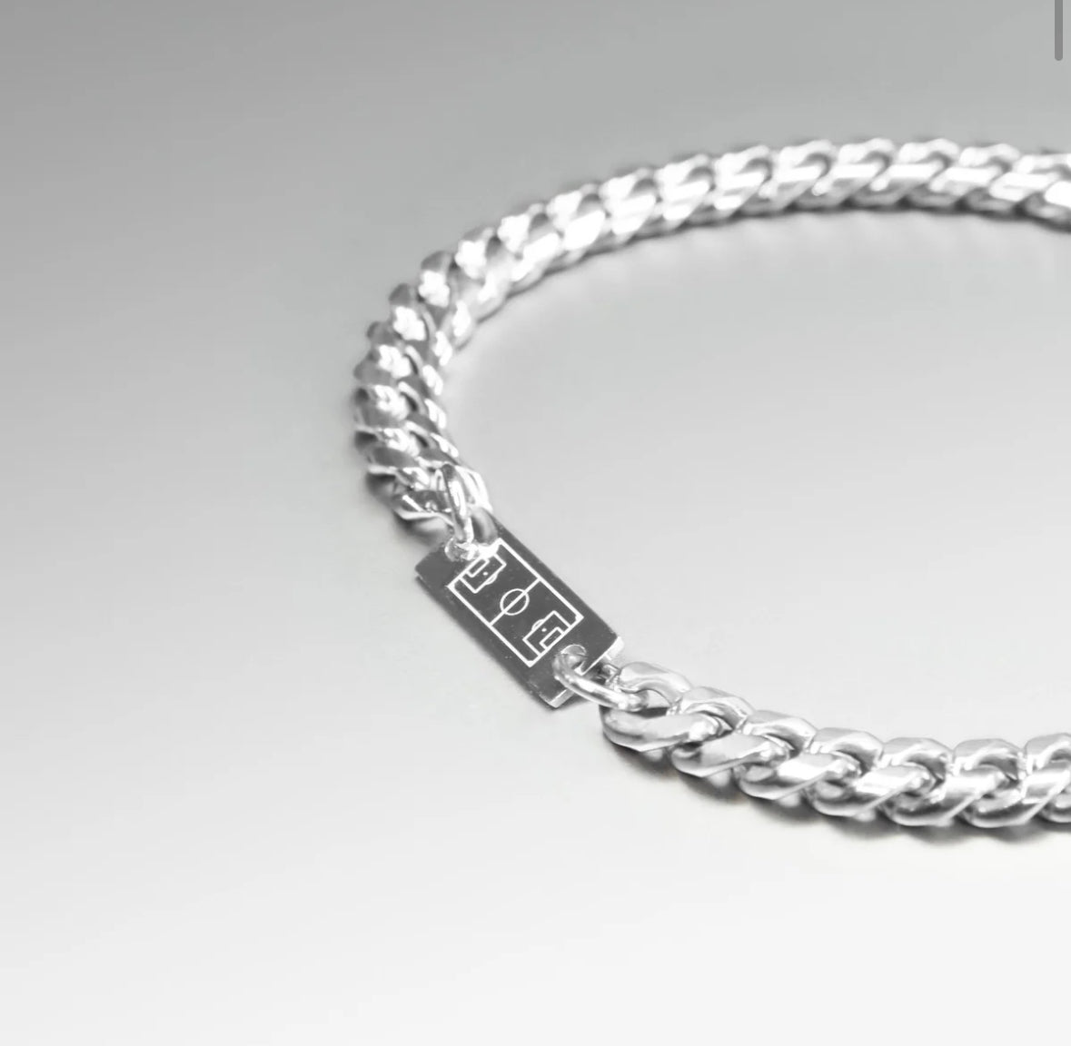 Cuban Soccer Bracelet – Silver