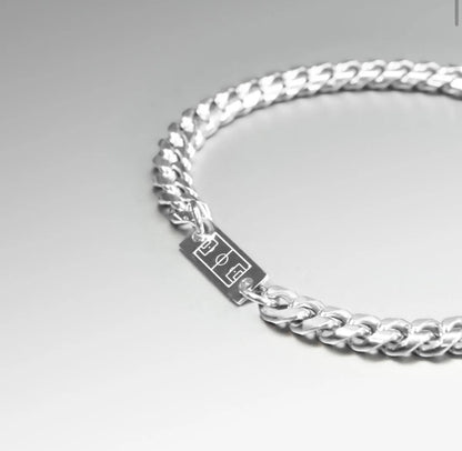 Footy Cuban Link Bracelet — Silver
