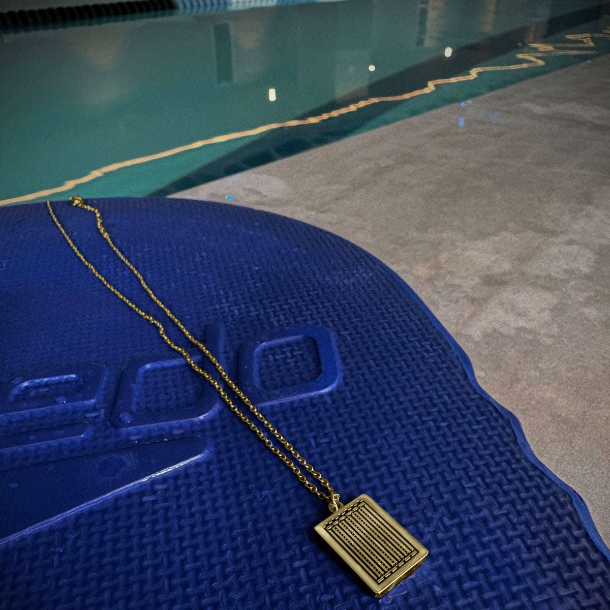Swimming Pendant Necklace — Gold