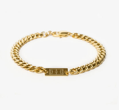 Footy Cuban Link Bracelet — Gold