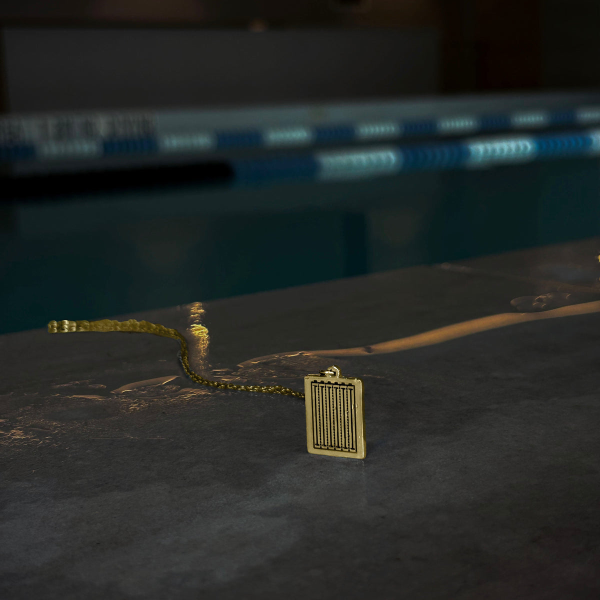 Swimming Pendant Necklace — Gold