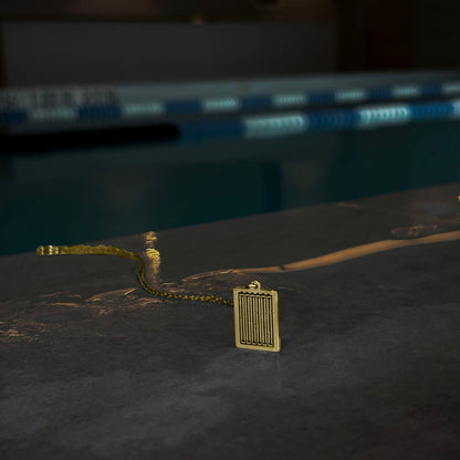 Swimming Pendant Necklace — Gold