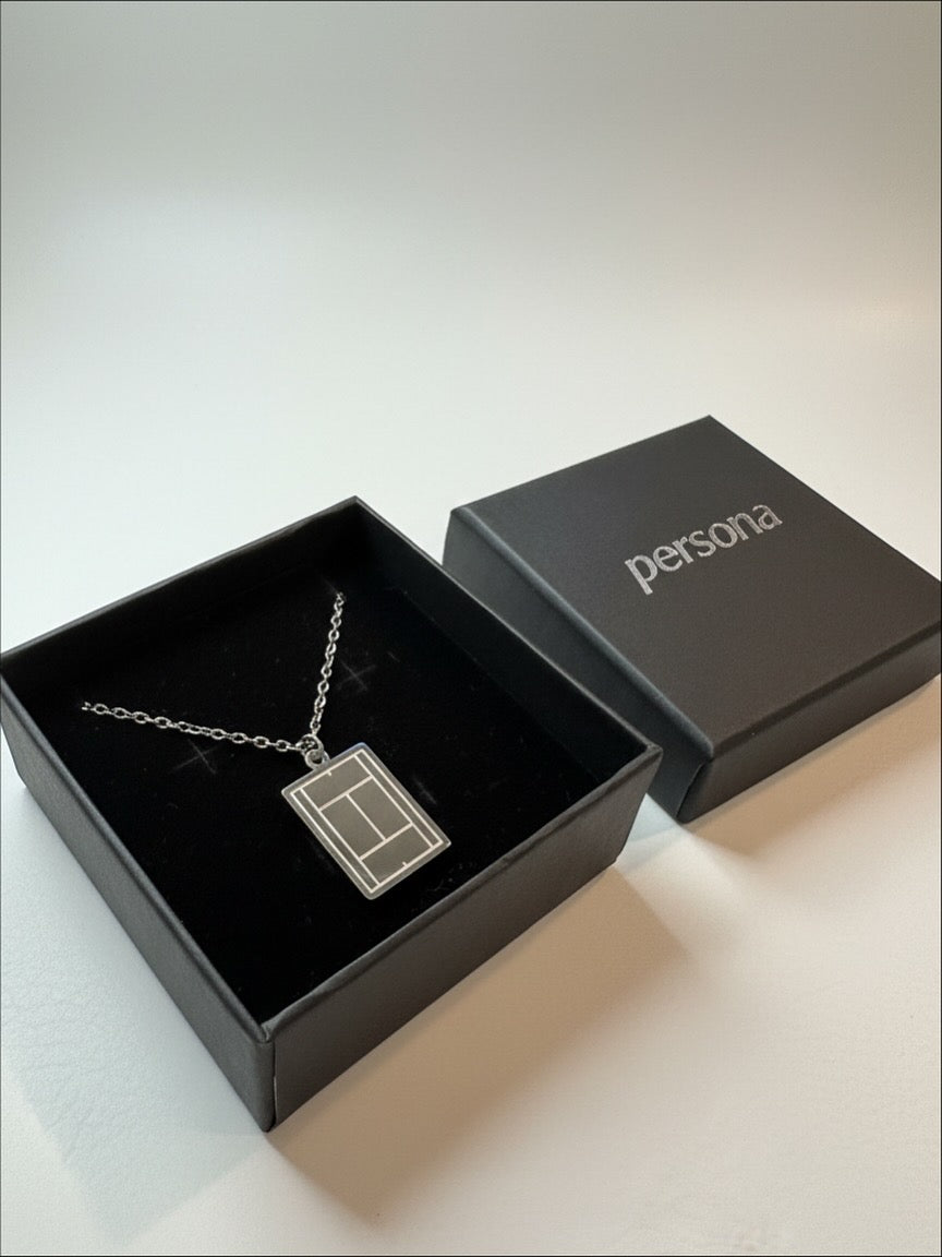 Tennis Court Pendant Necklace(SIlver)