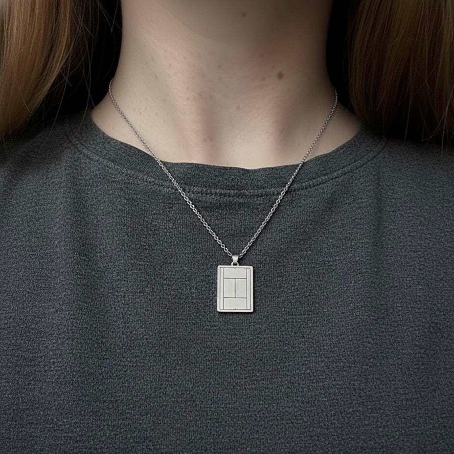 Tennis Court Necklace - SIlver