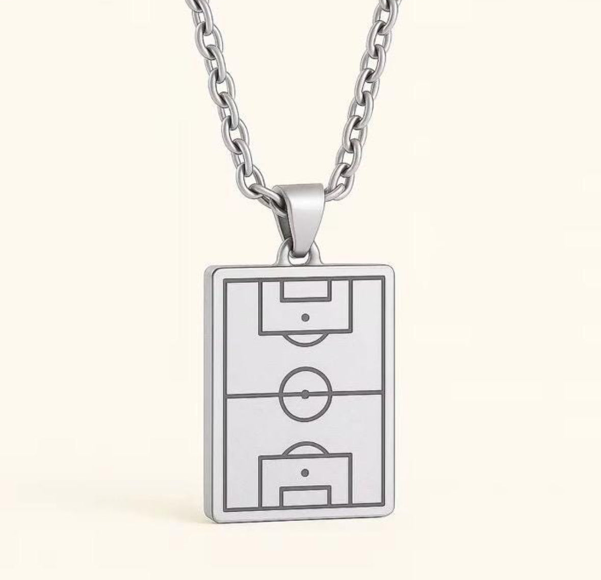 Footy Field Necklace – Silver