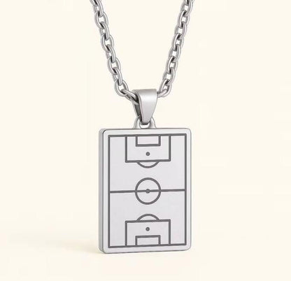 Footy Field Necklace – Silver