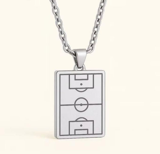 Footy Field Necklace – Silver