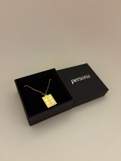Soccer/Football Field Necklace – Gold