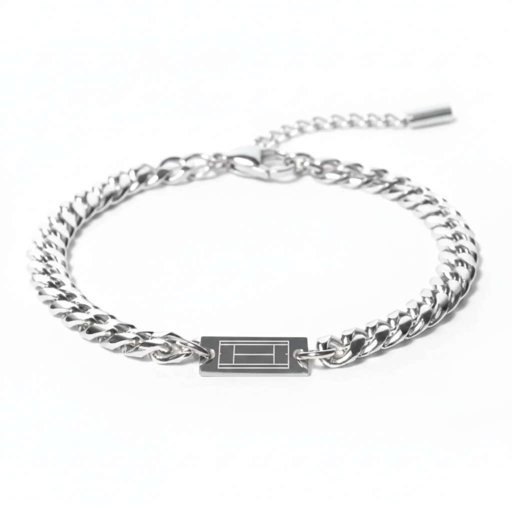 Tennis Cuban Link Bracelet(Silver)