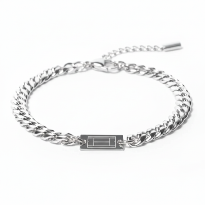 Tennis Cuban Link Bracelet(Silver)