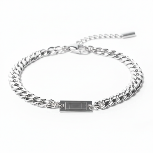 Tennis Cuban Link Bracelet(Silver)