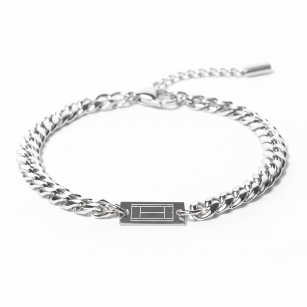 Tennis Cuban Link Bracelet(Silver)