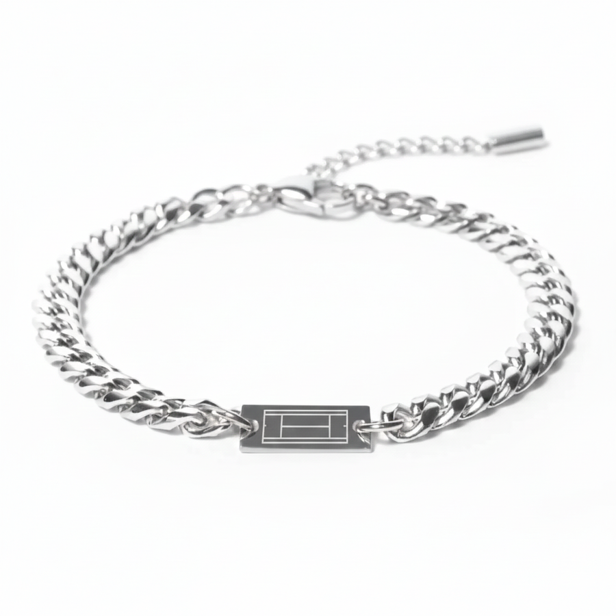 Tennis Cuban Link Bracelet(Silver)