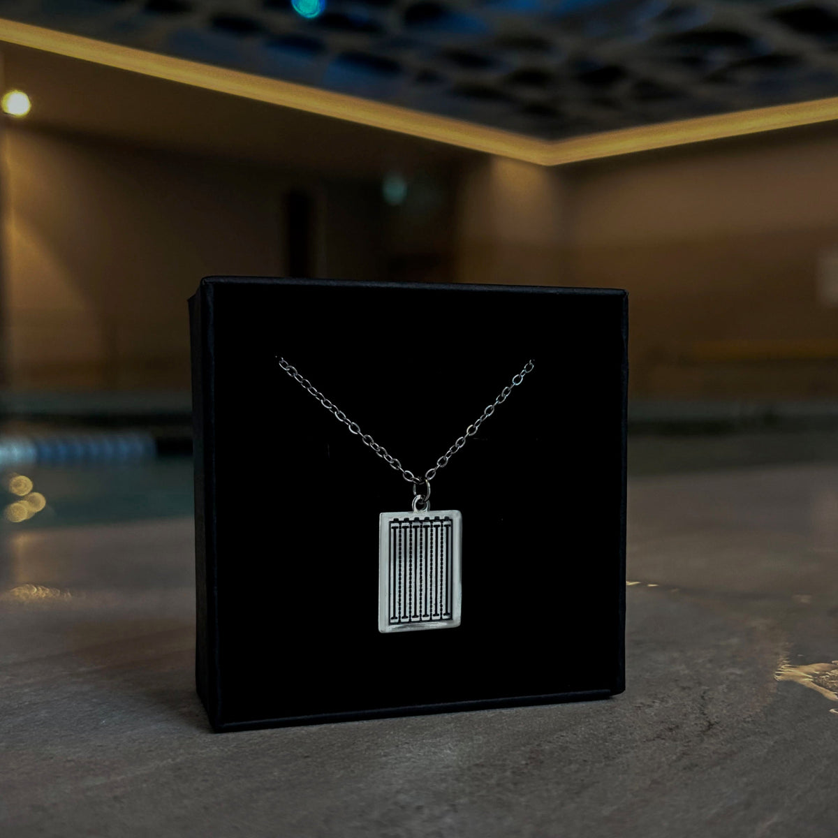Swimming Pendant Necklace — Silver