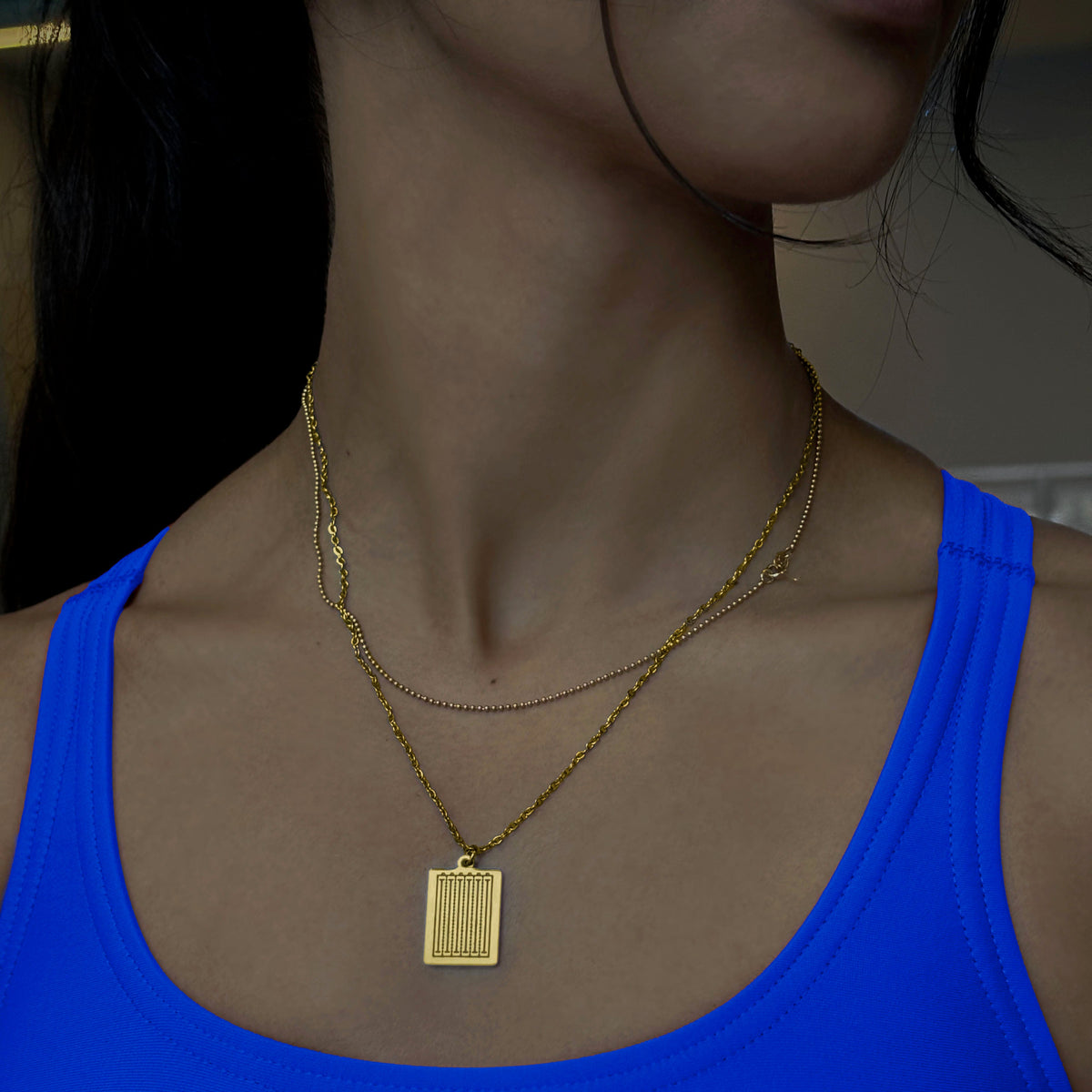 Swimming Pendant Necklace — Gold