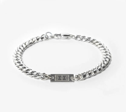 Footy Cuban Link Bracelet — Silver
