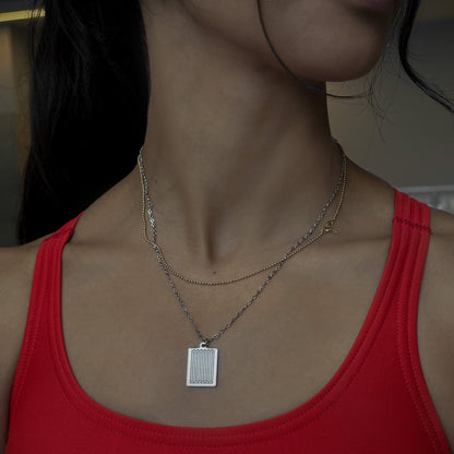 Swimming Pendant Necklace — Silver