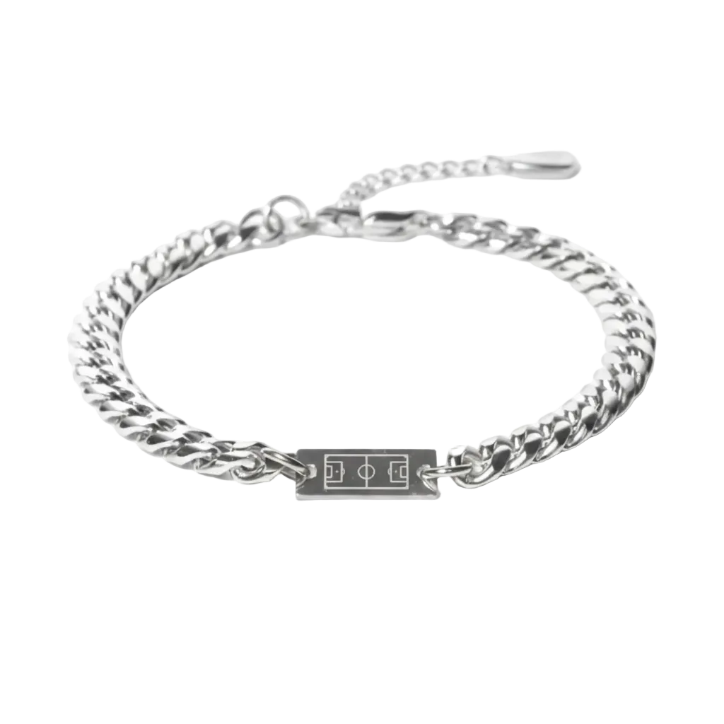 Cuban Soccer Bracelet – Silver