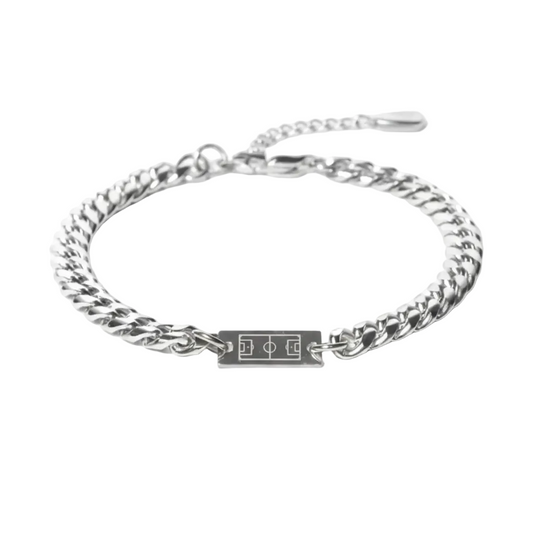 Cuban Soccer Bracelet – Silver