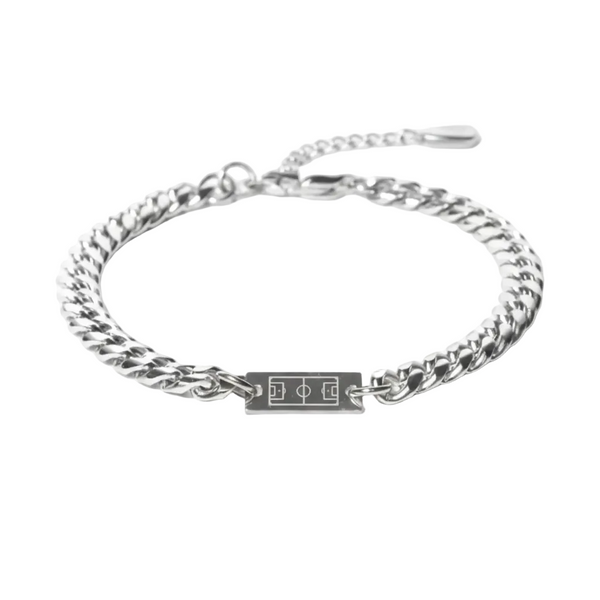 Cuban Soccer Bracelet – Silver