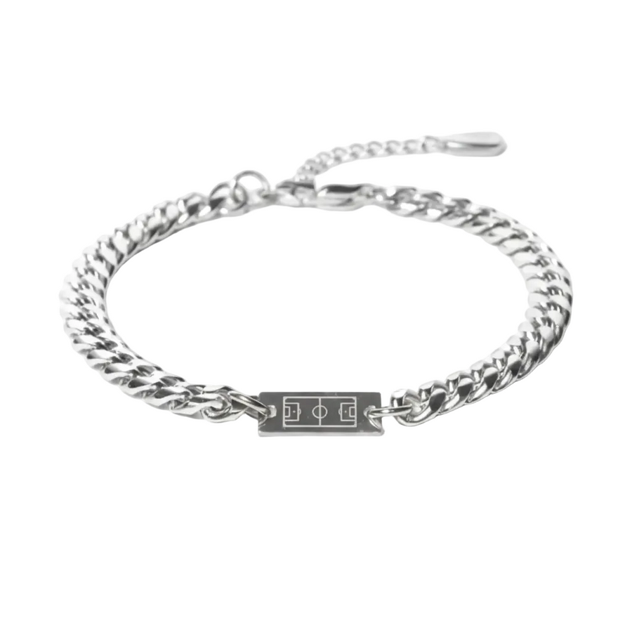 Cuban Soccer Bracelet – Silver