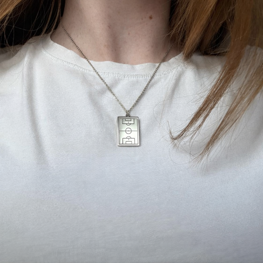Soccer Field Necklace – Silver