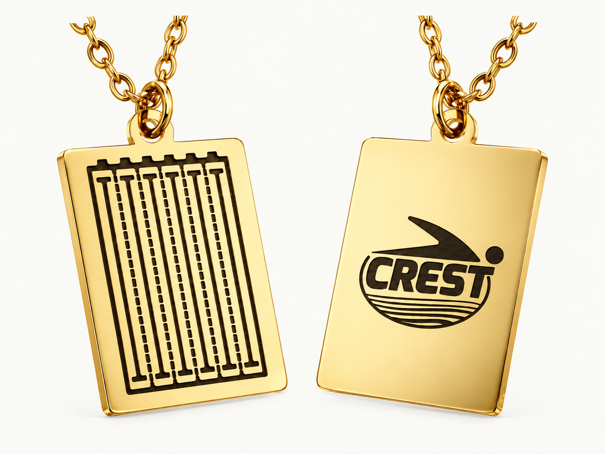 CREST Swim Club Persona necklace front and back