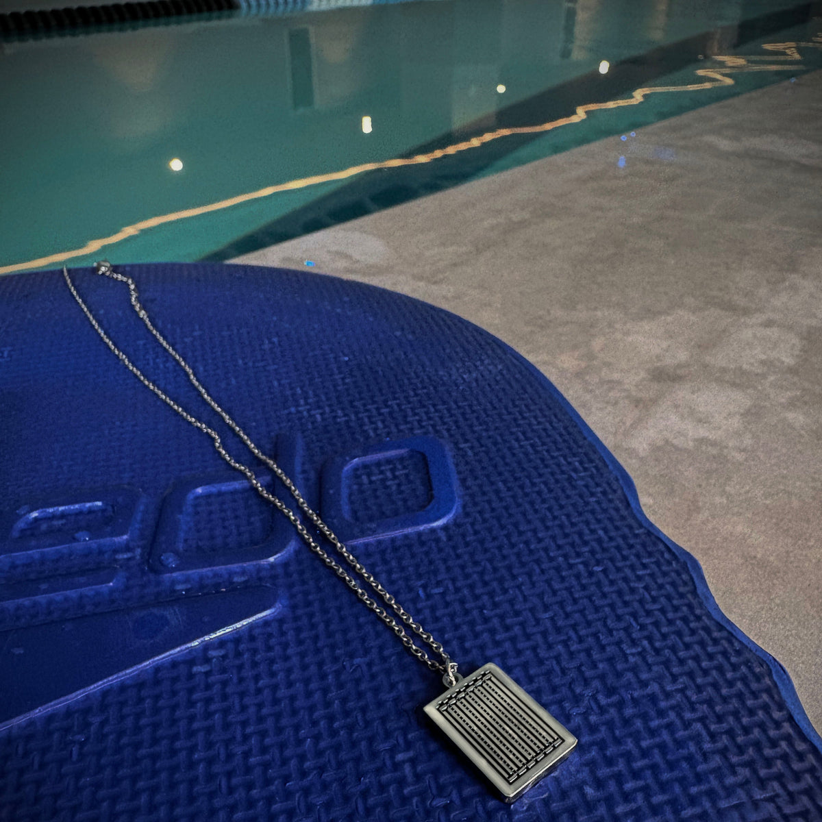 Swimming Pendant Necklace — Silver