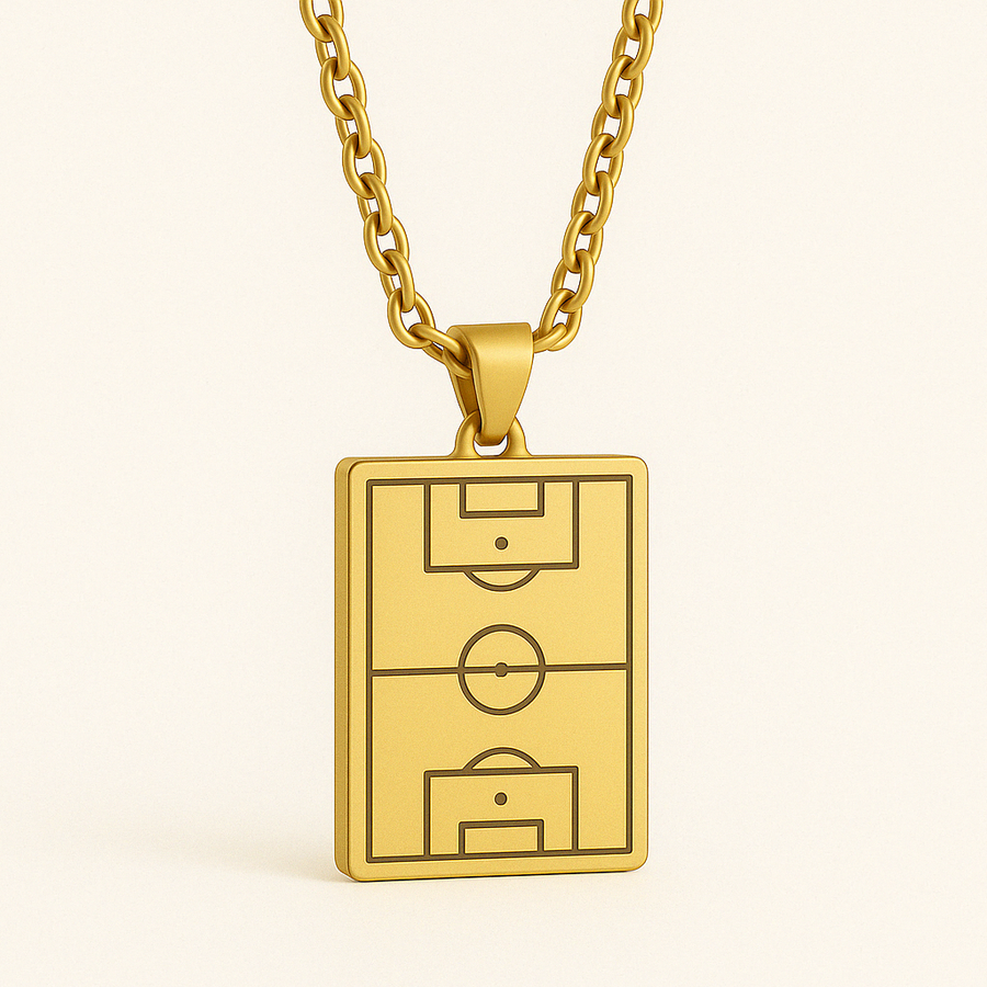 Soccer/Football Field Necklace – Gold