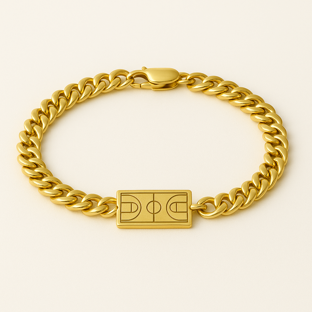 Basketball Cuban Link Bracelet — Gold