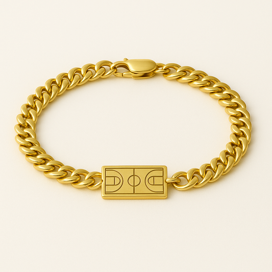 Basketball Cuban Link Bracelet — Gold