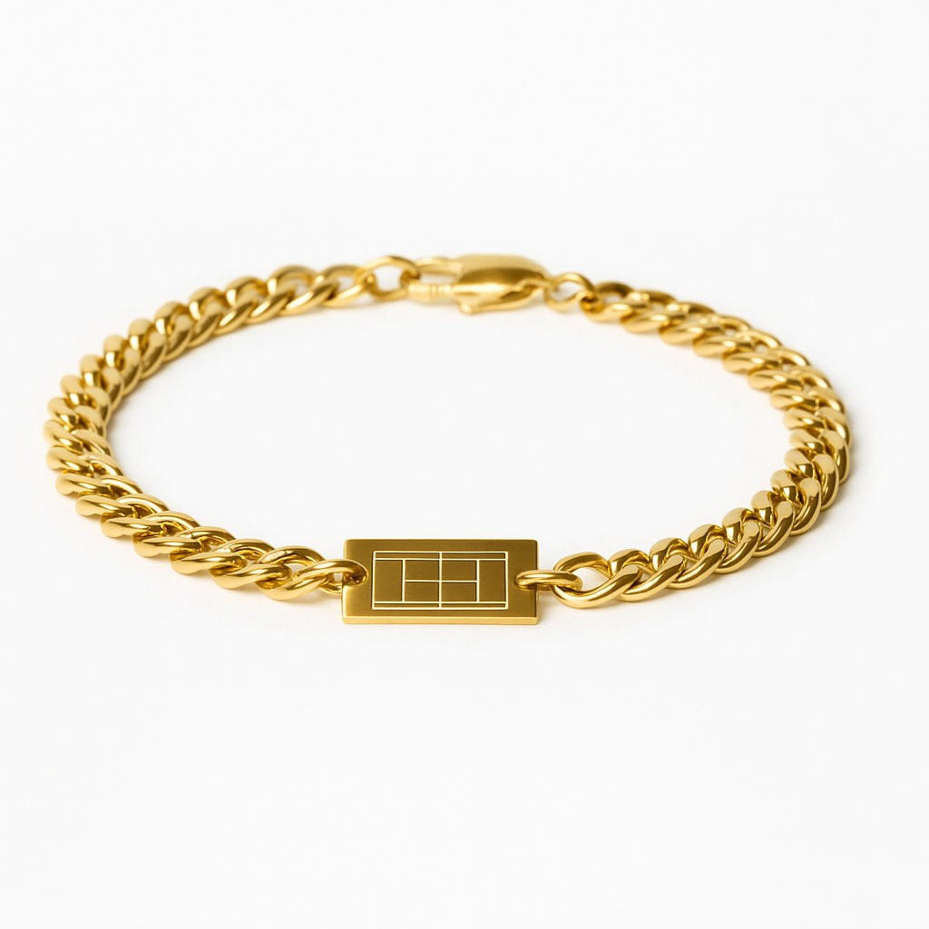 Tennis Cuban Link Bracelet — Gold