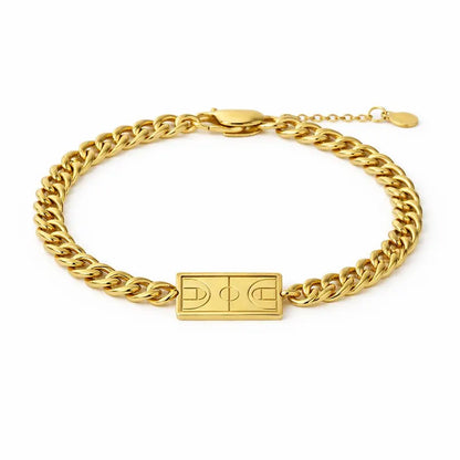 Basketball Cuban Link Bracelet — Gold