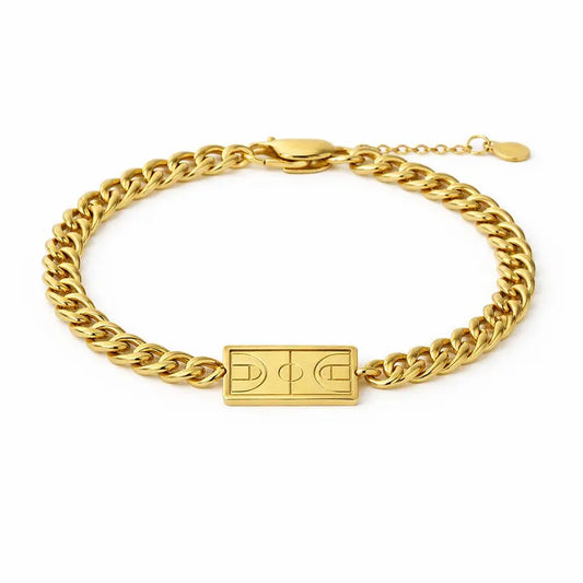 Basketball Cuban Link Bracelet — Gold