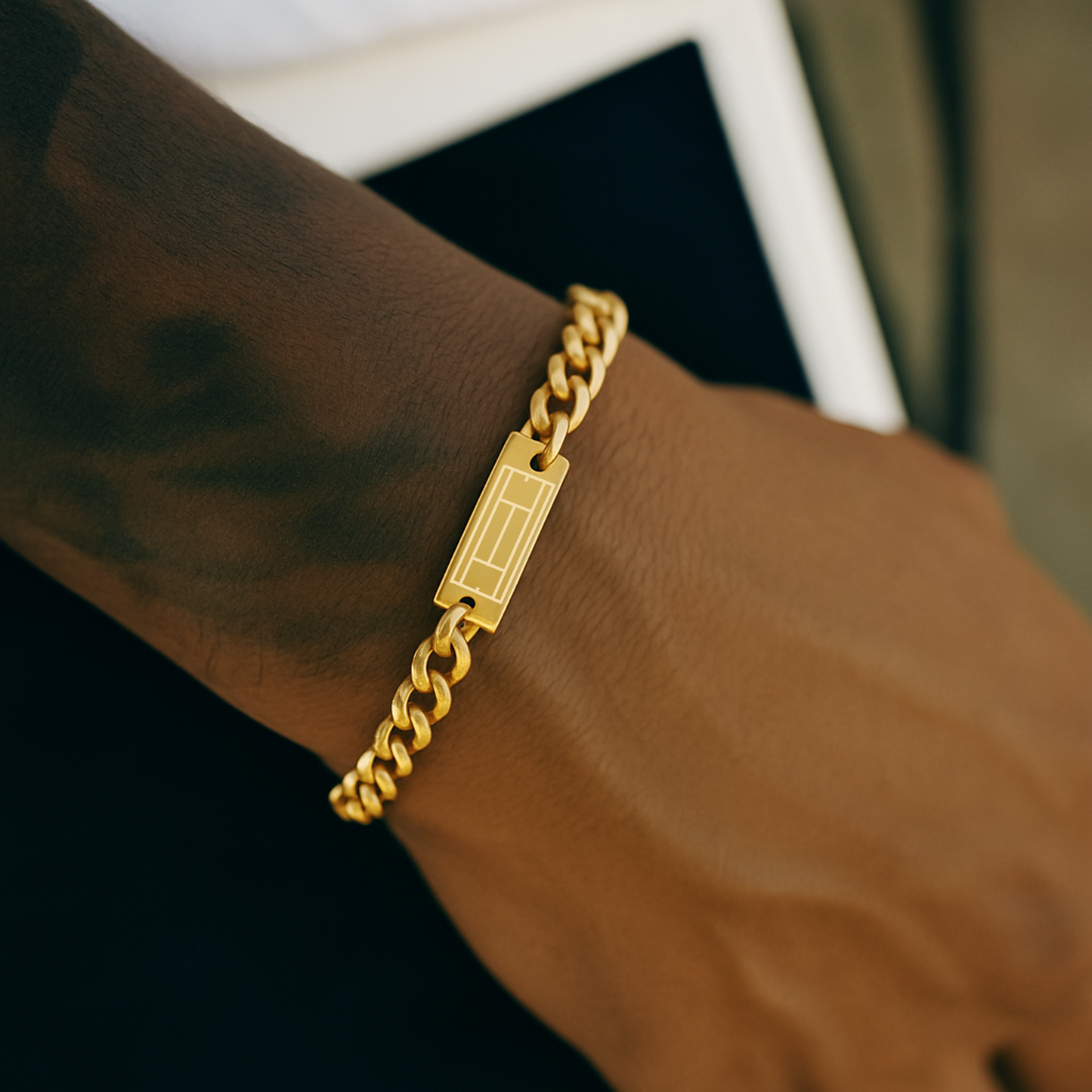 Tennis Cuban Link Bracelet — Gold
