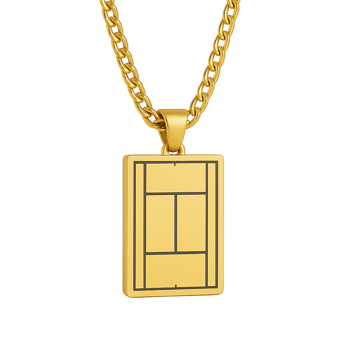Tennis Court Pendant Necklace(Gold)