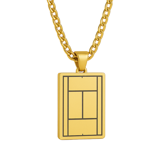Tennis Court Pendant Necklace(Gold)