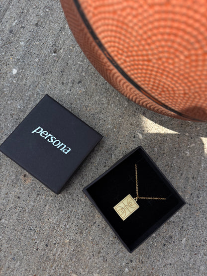 Basketball Court Pendant – Gold