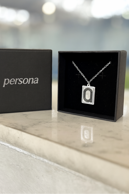 Track Pendant Necklace — Silver