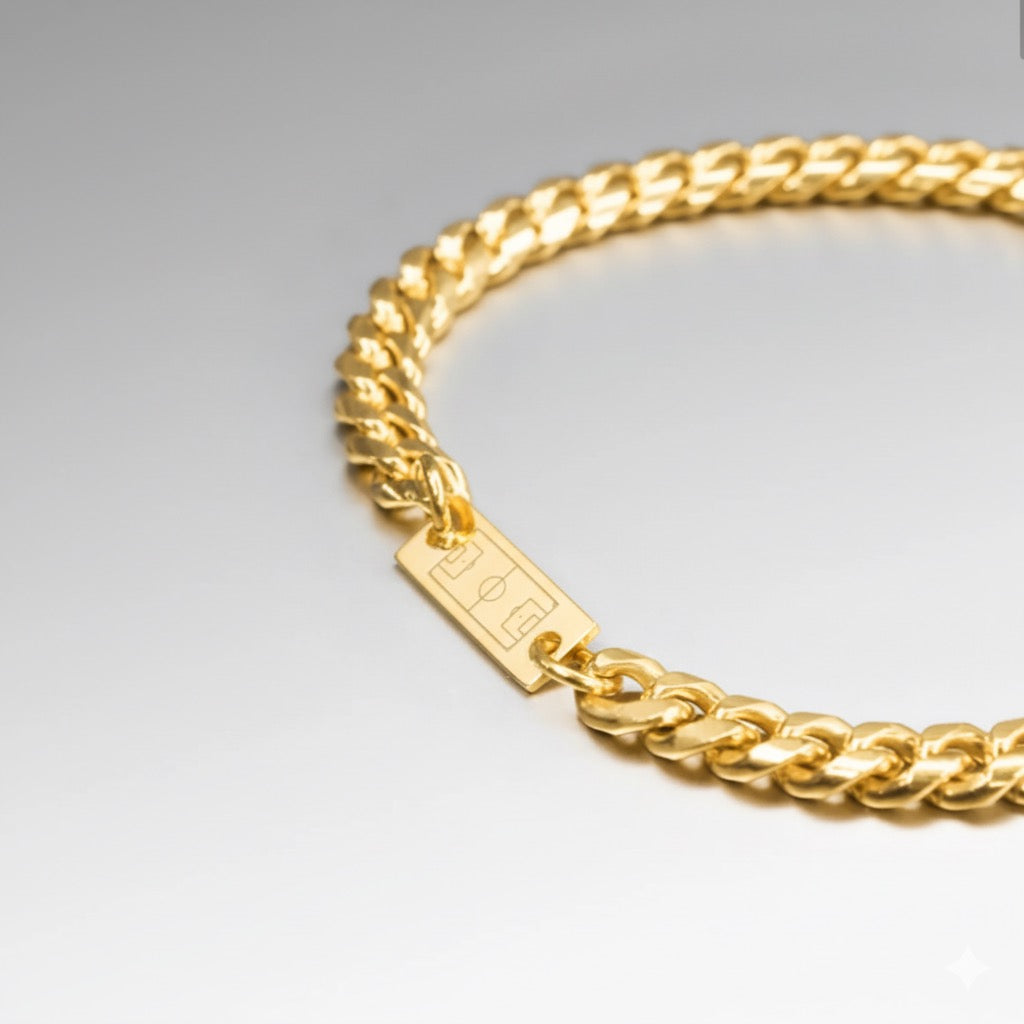 Cuban Soccer Bracelet – Gold