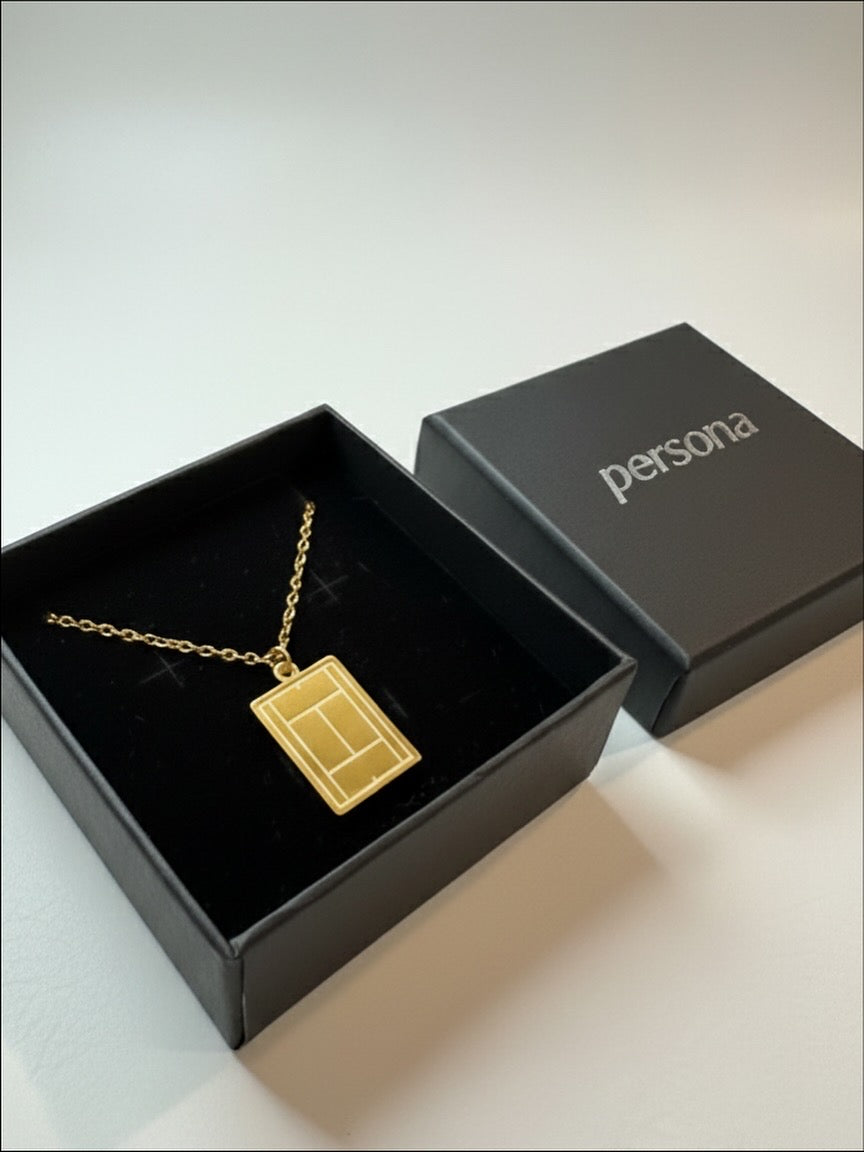 Tennis Court Pendant Necklace(Gold)