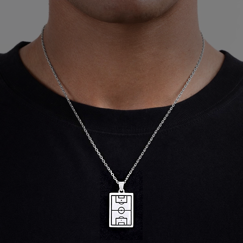 Soccer Field Necklace – Silver