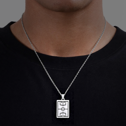 Soccer Field Necklace – Silver