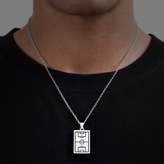 Soccer Field Necklace – Silver