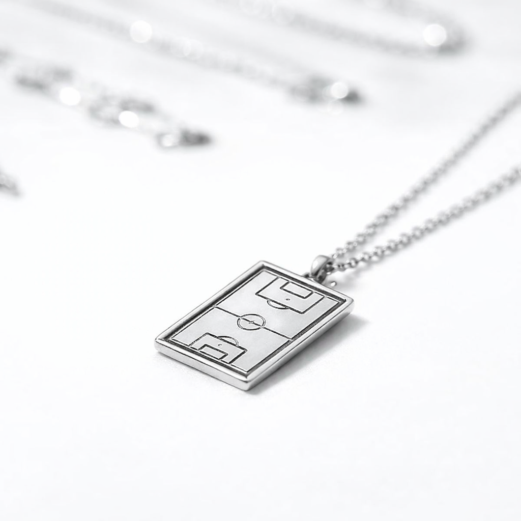 Soccer Field Necklace – Silver