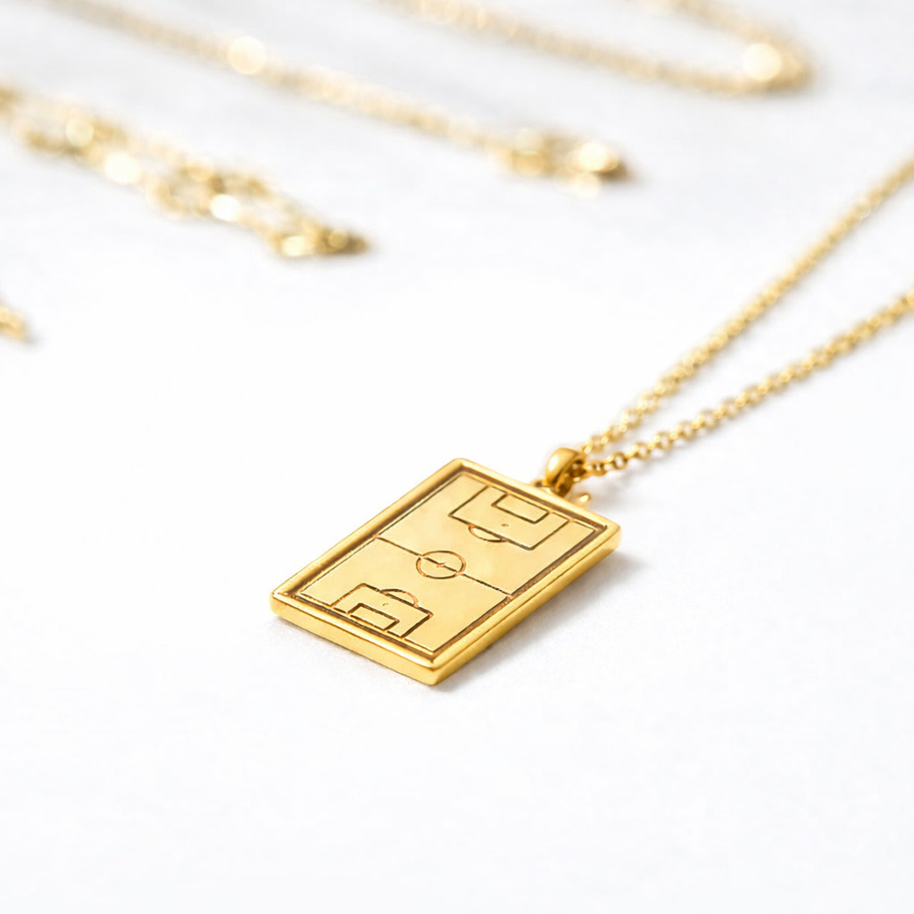 Soccer Field Necklace – Gold